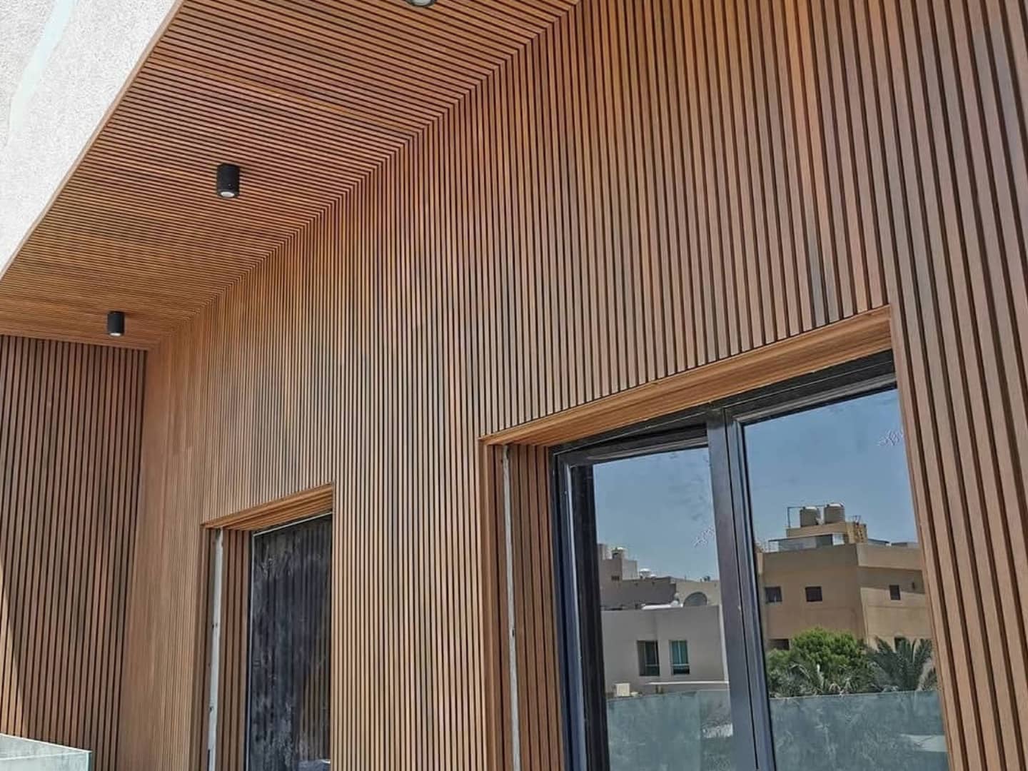 Necowood ASA timber tube pergola outdoor structure