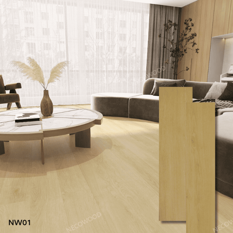 Luxe houten graan vinyl klik slot spc vloeren